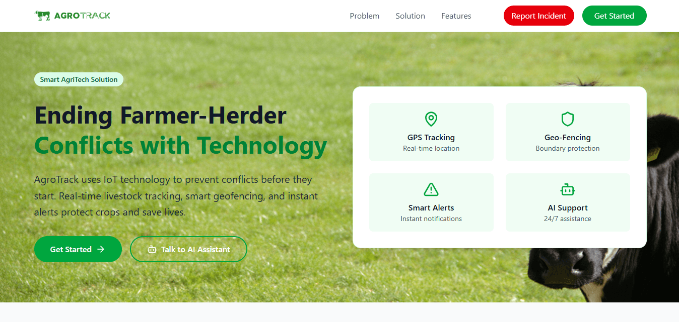 Agrotrack - Frontend · Agritech · Hardware interface screenshot